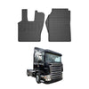 OMAC Alfombrillas De Coche para Scania RIG 2004-2010 Negro Goma 2Pza