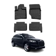 OMAC Premium Alfombrillas De Coche para Audi Q7 2006-2015 Negro TPE Goma 4Pza