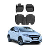 OMAC Premium Alfombrillas De Coche para Honda HR-V 2015-2021 Negro TPE Goma 3Pza