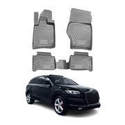OMAC Alfombrillas De Coche para Audi Q7 2006-2015 Gris Goma TPE 4Pza