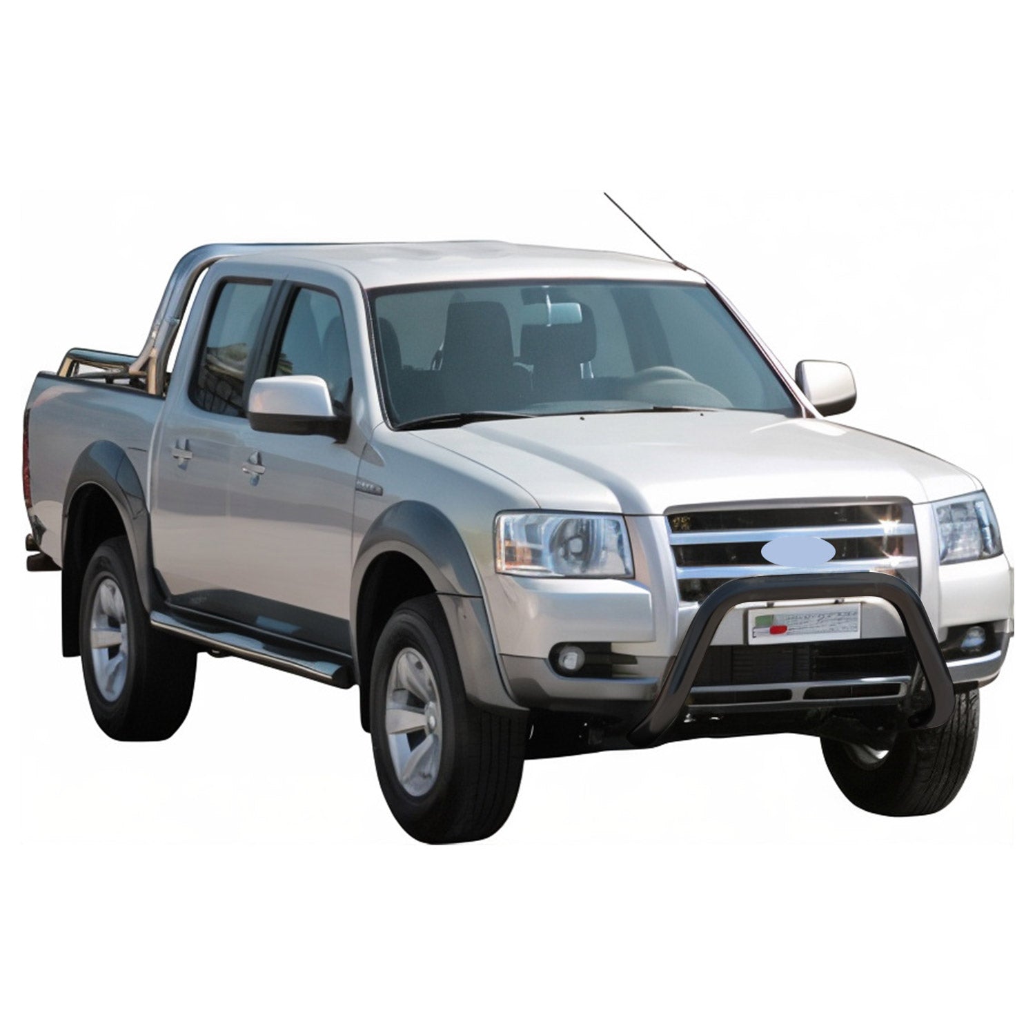 Bull Barra Frontal para Ford Ranger 2007-2009 Negro Brillante Acero