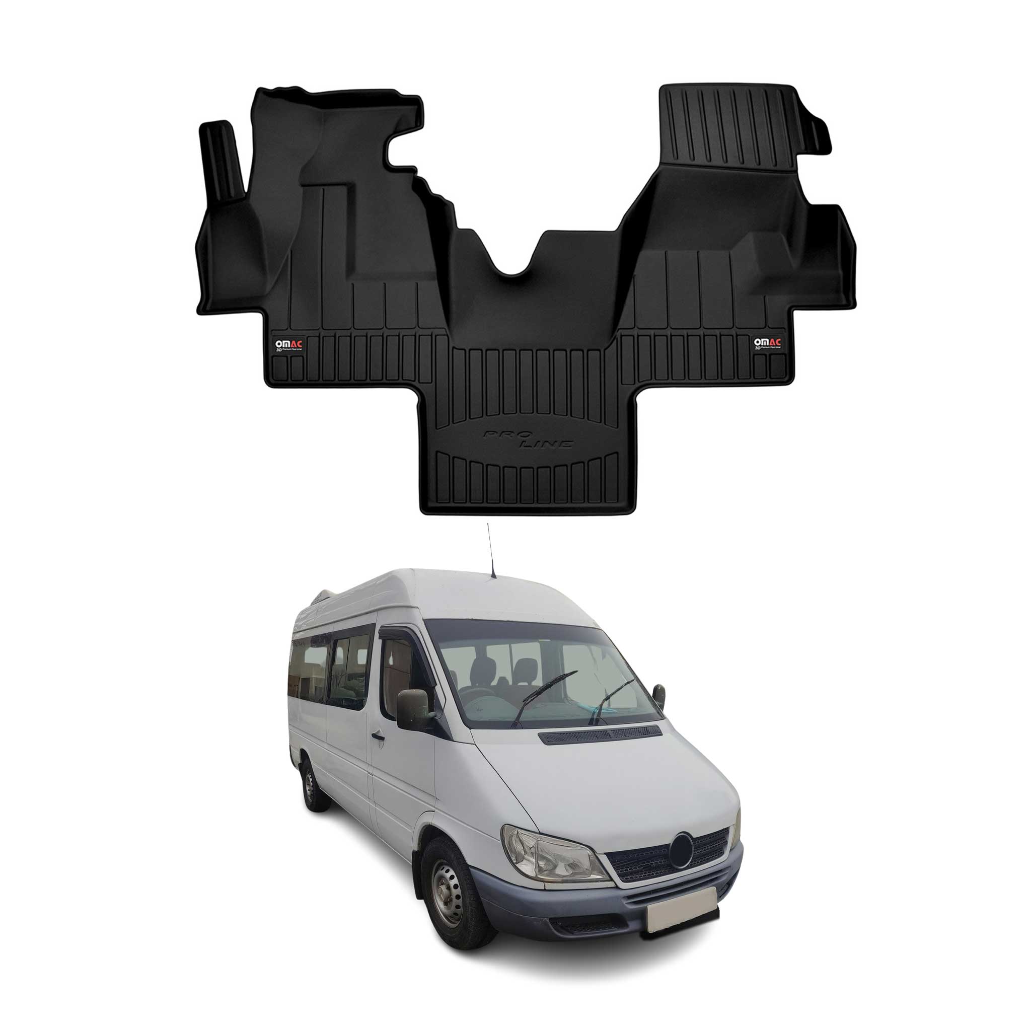 OMAC Premium Alfombrillas De Coche para Mercedes Sprinter W901 1995-2006 Goma