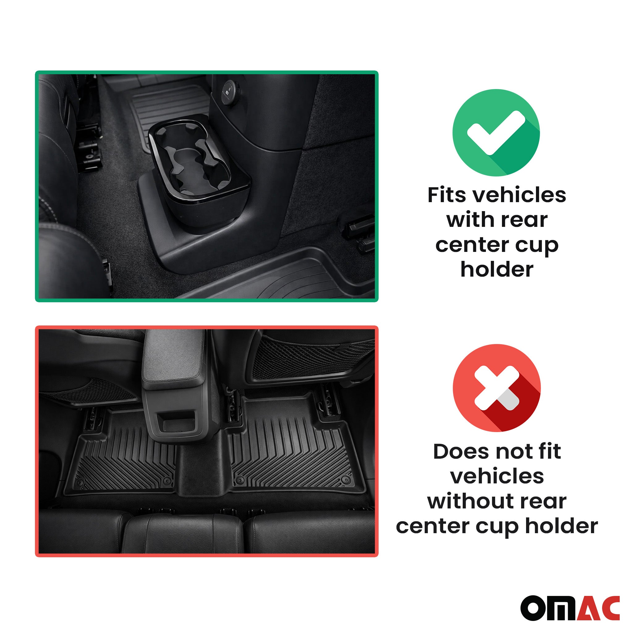 OMAC Premium Alfombrillas De Coche para Mercedes G Class W463 1990-2018 Goma 3x