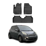 OMAC Premium Alfombrillas De Coche para Kia Venga 2009-2019 Negro TPE Goma 3Pza