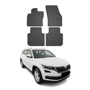 OMAC Alfombrillas De Coche para Skoda Kodiaq 2017-2025 Negro Goma TPE 4Pza