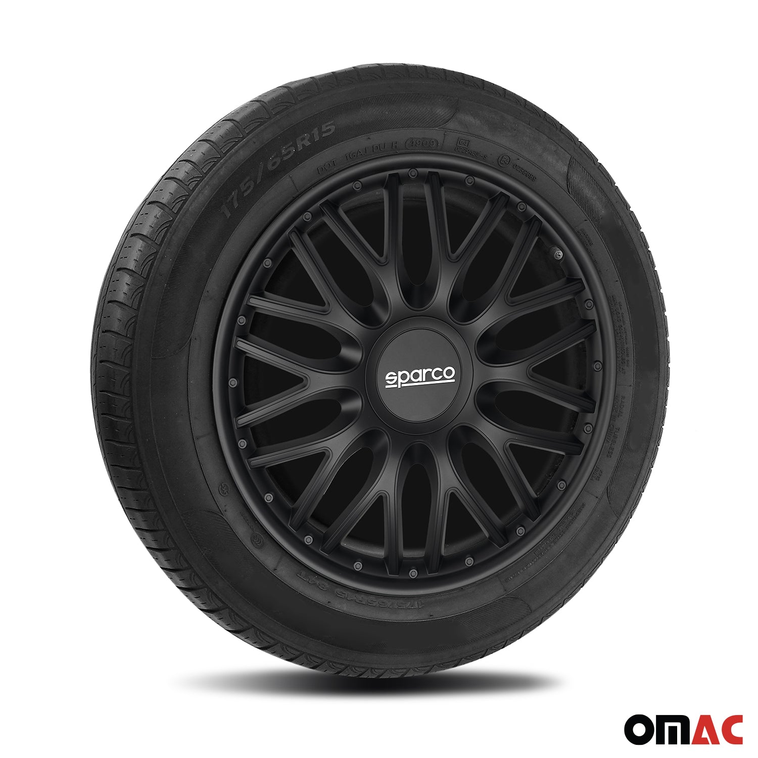 Sparco Roma Tapacubos 16" pulgadas Universal Negro ABS Plástico