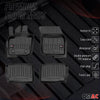 OMAC Premium Alfombrillas De Coche para Ford Mondeo MK5 2015-2024 TPE Goma 4x