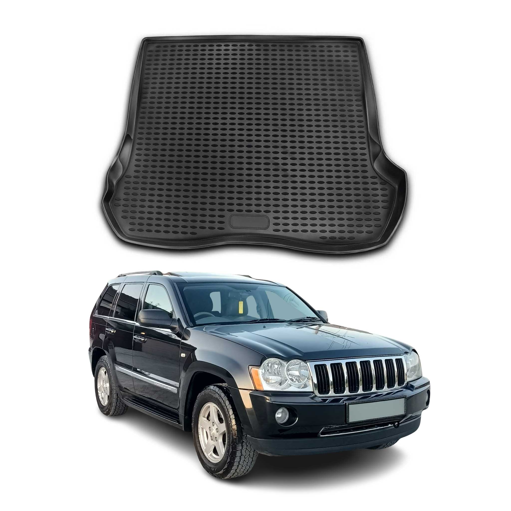 OMAC Bandeja Maletero Alfombrilla para Jeep Grand Cherokee 2004-2010 Negro TPE