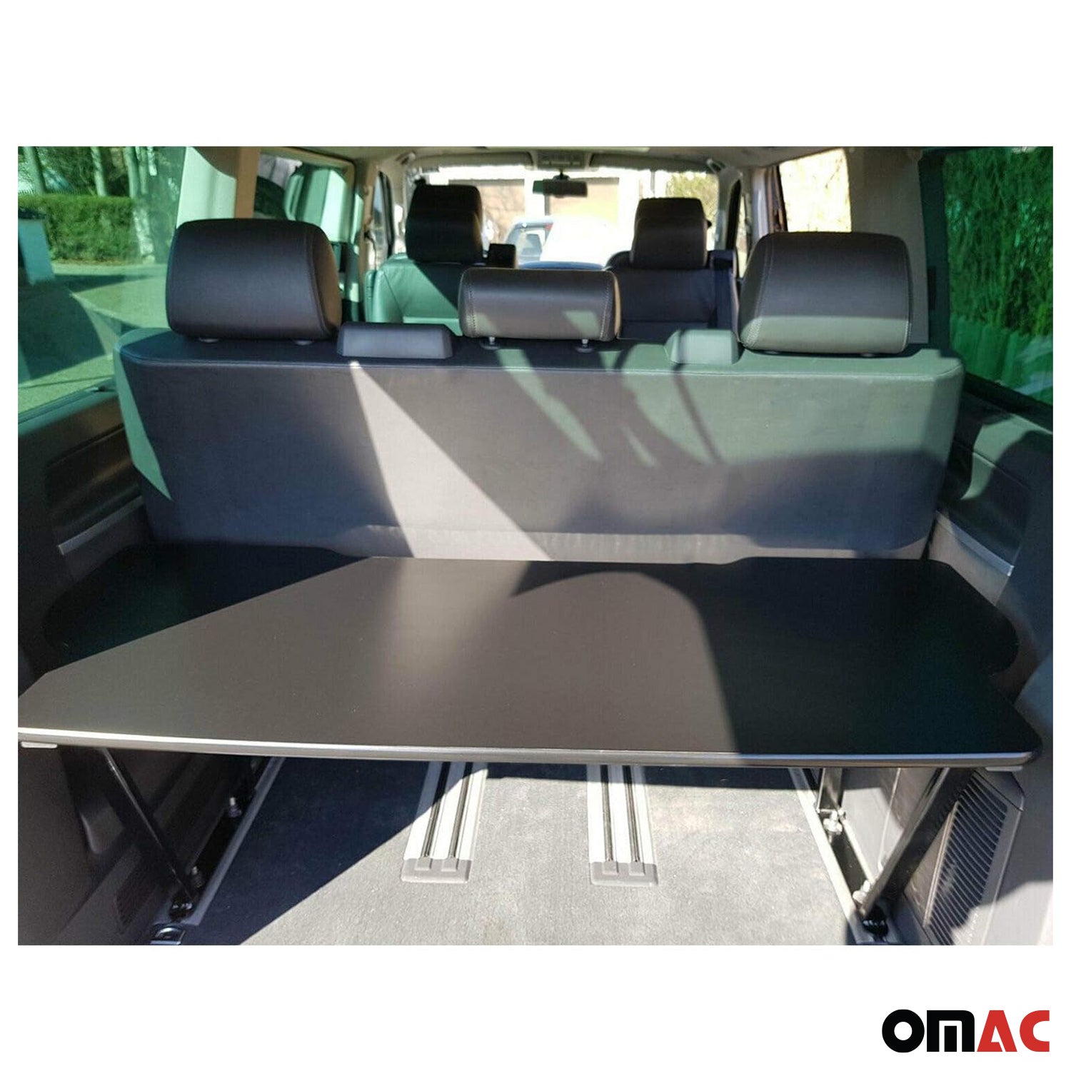 Puerta trasera tipo Regal Juego para VW T5 T6 Multivan 2003-24 Metal Negro 3Pza