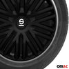 Sparco Bergamo Tapacubos 15 Pulgadas Universal Gris Negro ABS Plástico