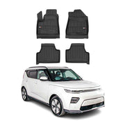 OMAC Premium Alfombrillas De Coche para Kia Soul EV 2020-2024 Negro TPE Goma 4x