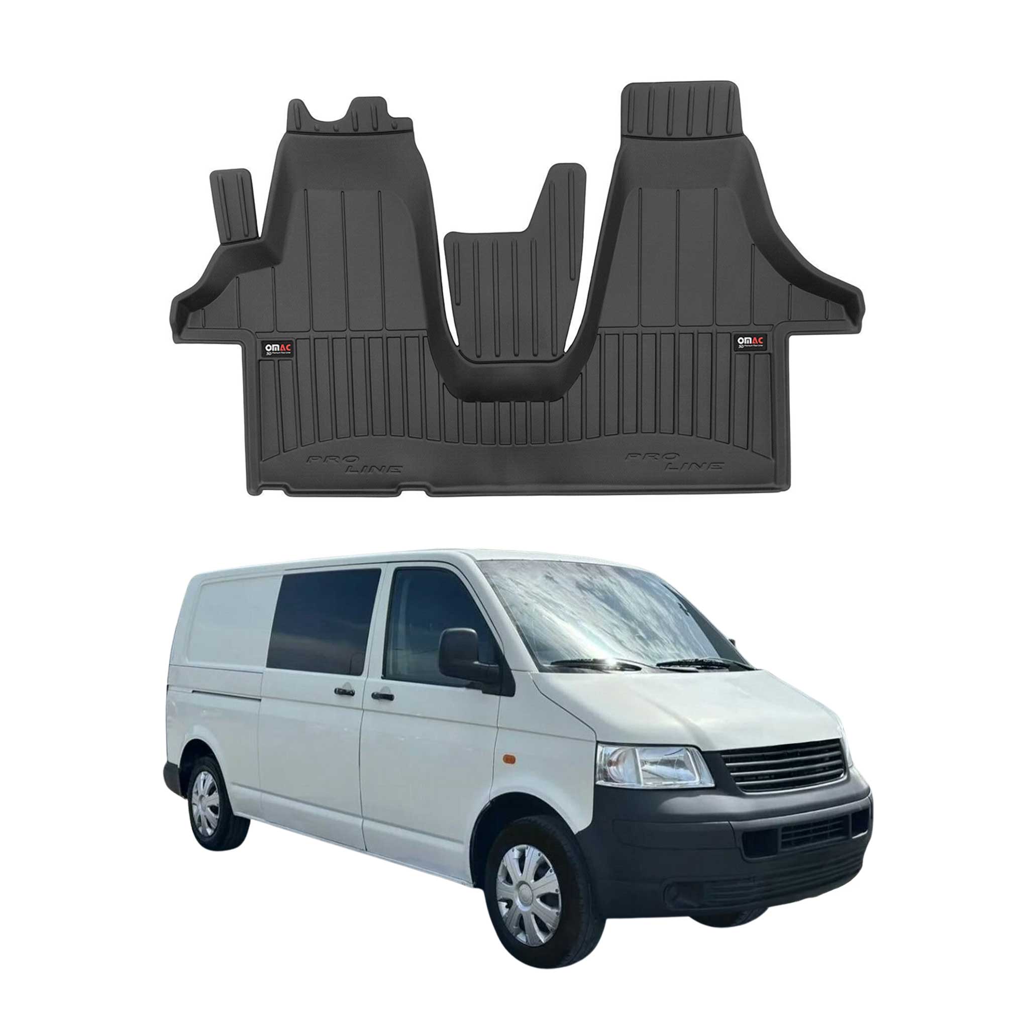 OMAC Premium Alfombrillas De Coche para VW Transporter T5 2003-2015 TPE Goma
