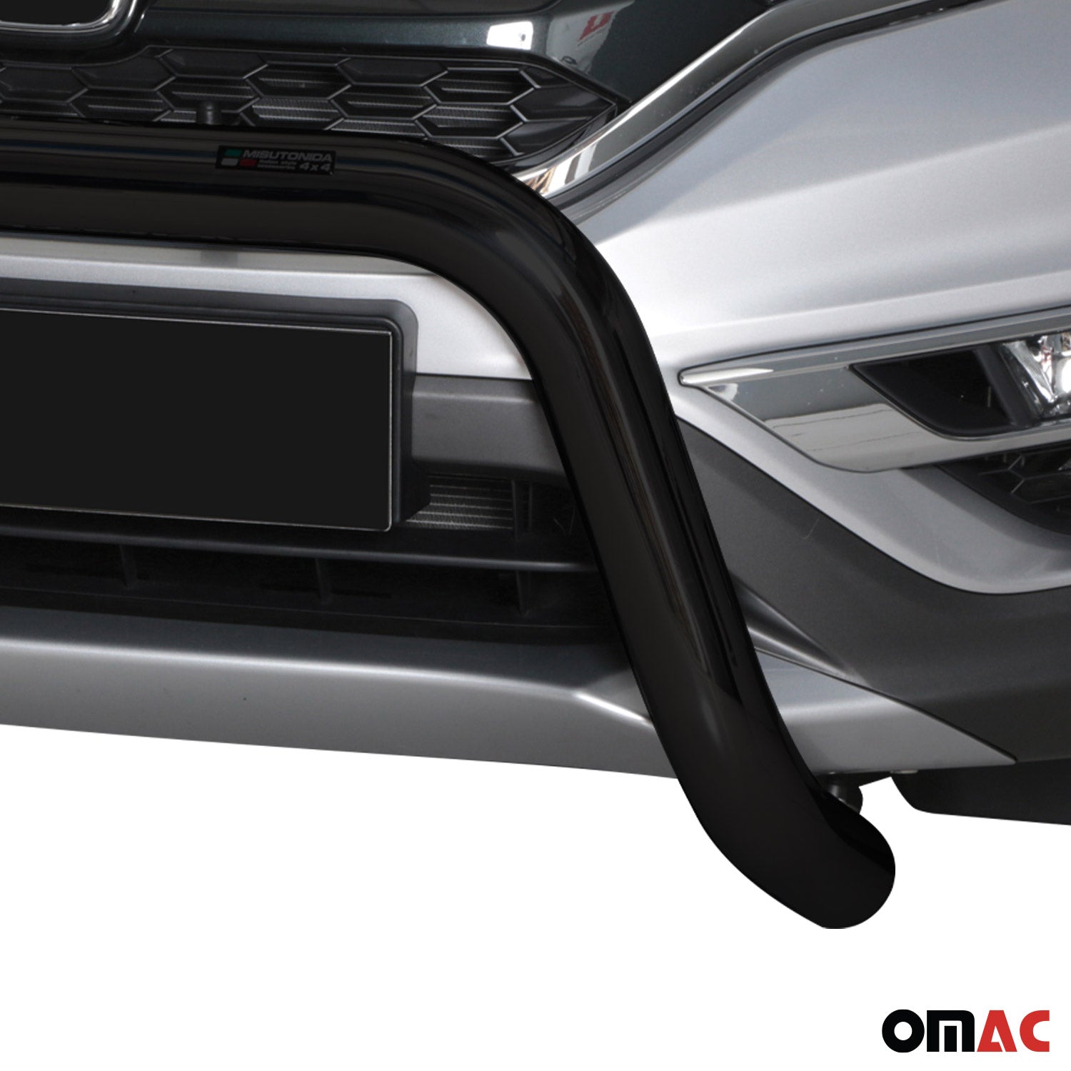 Bull Barra Frontal para Honda CR-V 2016-2018 Negro Brillante Acero