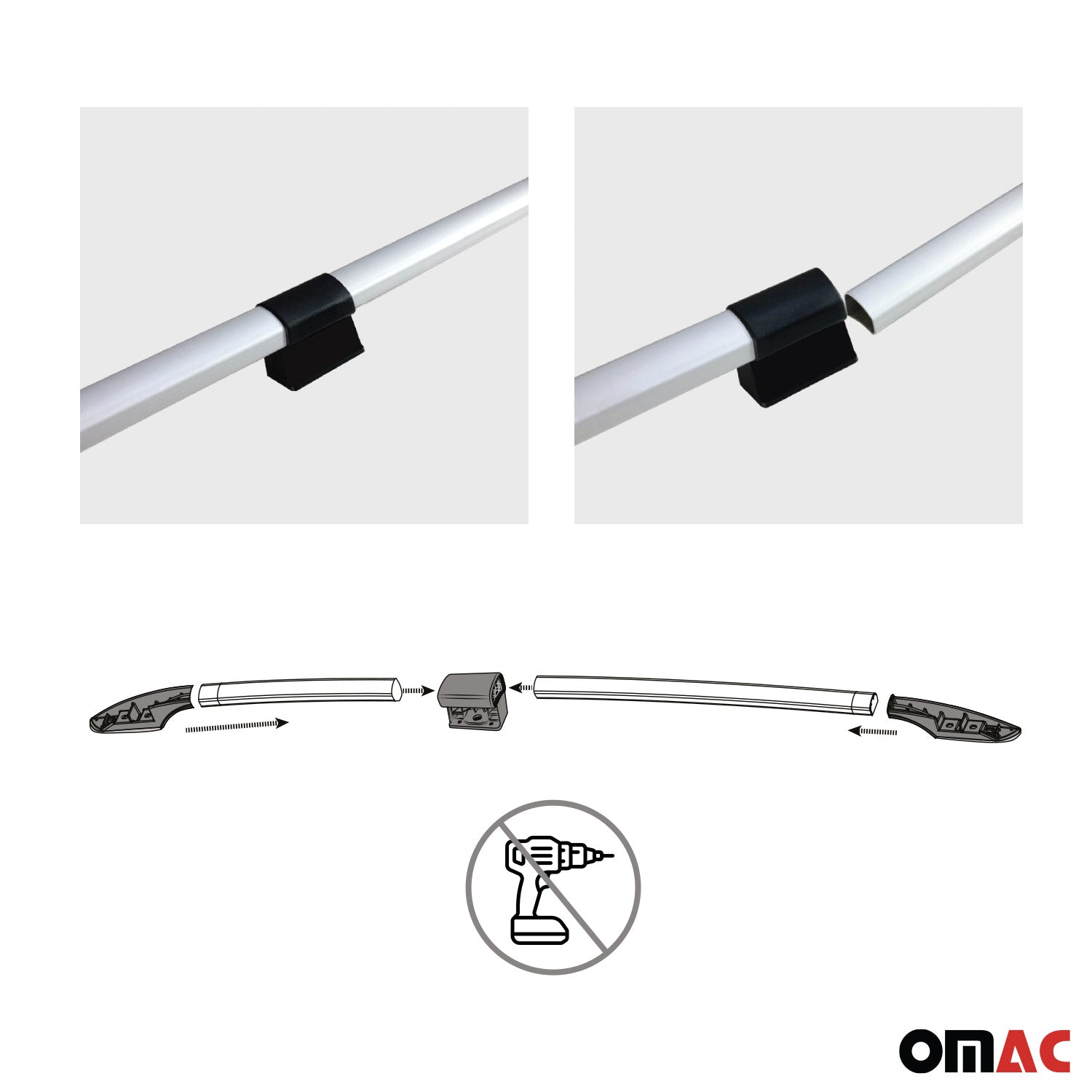 Rieles de Techo Coche para Mercedes Vito W639 W447 2003-2026 Largo L2 Plata Alu