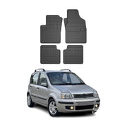 OMAC Alfombrillas De Coche para Fiat Panda 2003-2012 Negro Goma TPE 4Pza