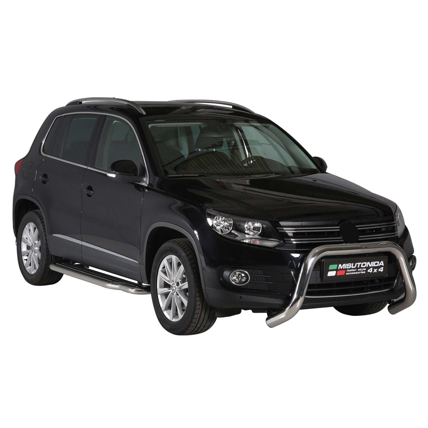 Bull Barra Frontal para VW Tiguan 2011-2015 Plata Acero 1Pza