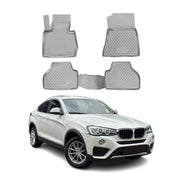 OMAC Alfombrillas De Coche para BMW X4 F26 2014-2018 Gris Goma TPE 4Pza