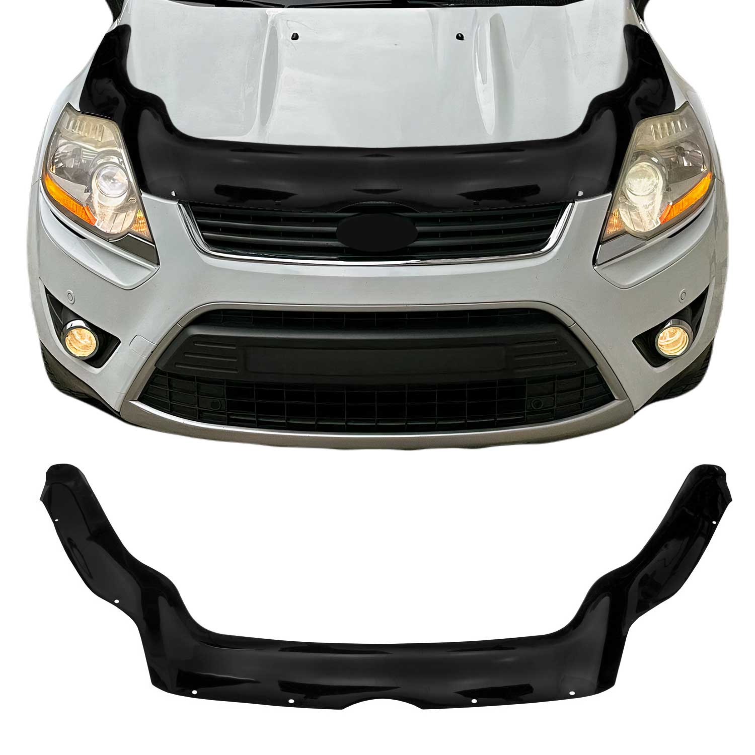 Deflector de Capó para Ford Kuga 2008-2012 Oscuro Brillante Acrílico