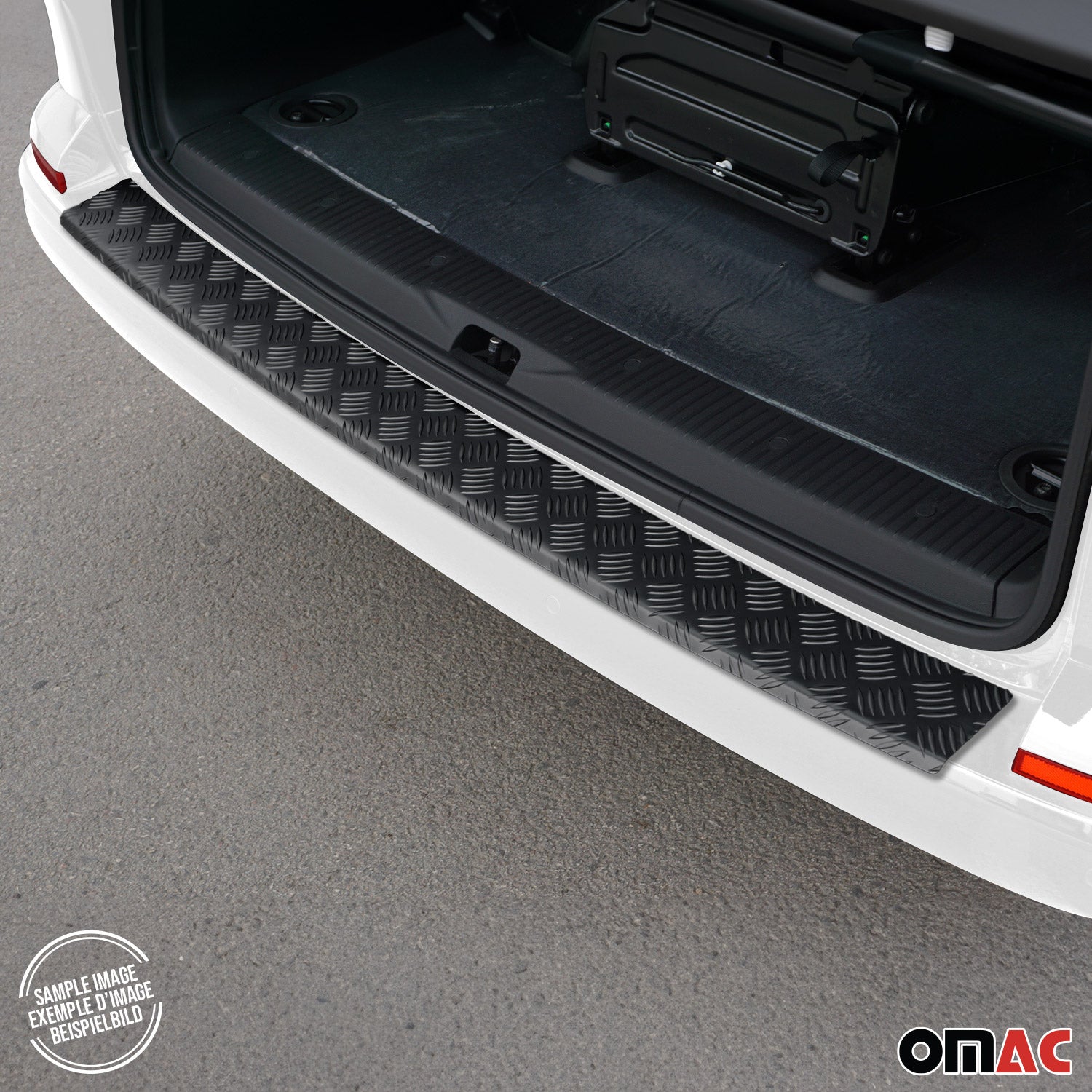 Protector de Parachoques Trasero para VW T6 T6.1 Transporter 2015-24 Negro Mate