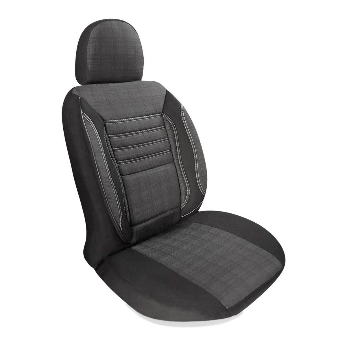 Funda de Asiento para Peugeot Partner 2019-2025 Gris Tono Medio Polialgodón 1Pza