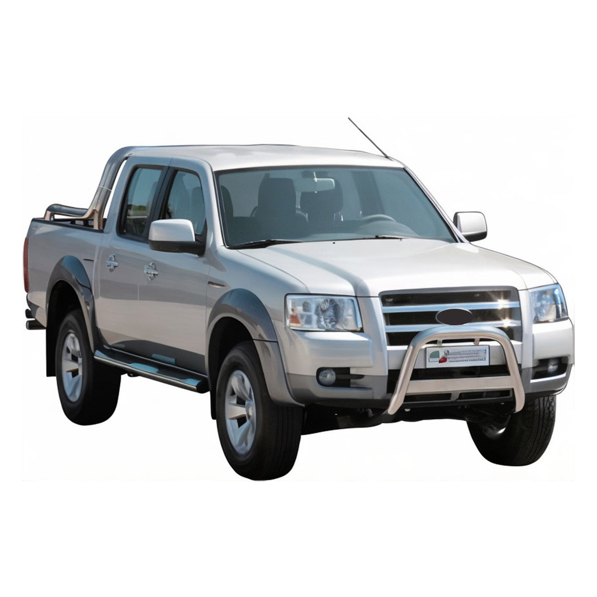 Bull Barra Frontal para Ford Ranger 2007-2009 Plata Brillante Acero 1Pza