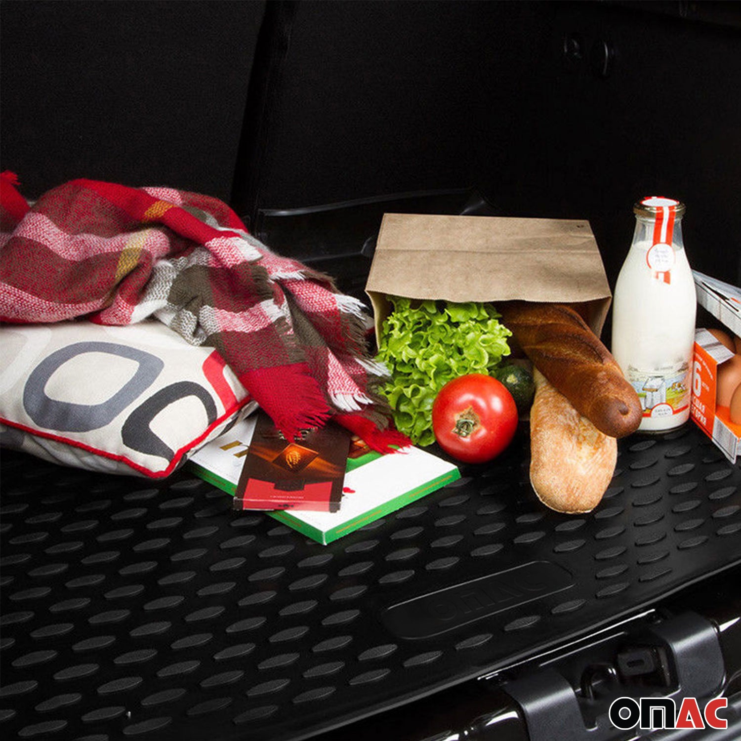 OMAC Bandeja Maletero Alfombrilla para Kia Sorento 2021-2026 Negro Goma TPE 1Pza