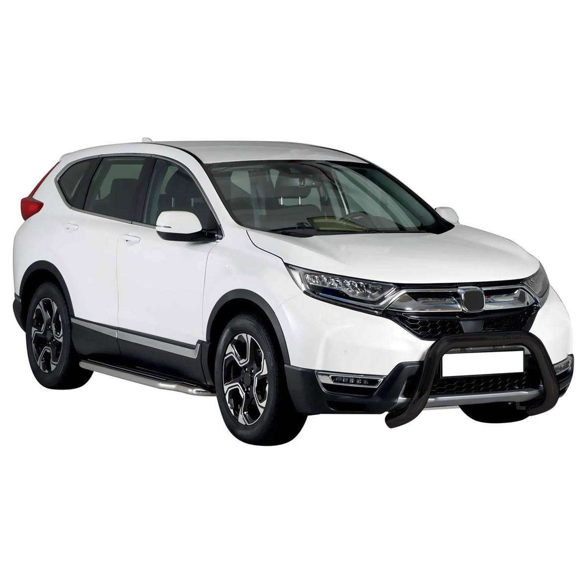 Bull Barra Frontal para Honda CR-V VH 2019-2025 Negro Brillante Acero