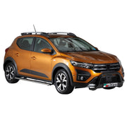 Bull Barra Frontal para Dacia Sandero Stepway 2021-2025 Negro Brillante Acero