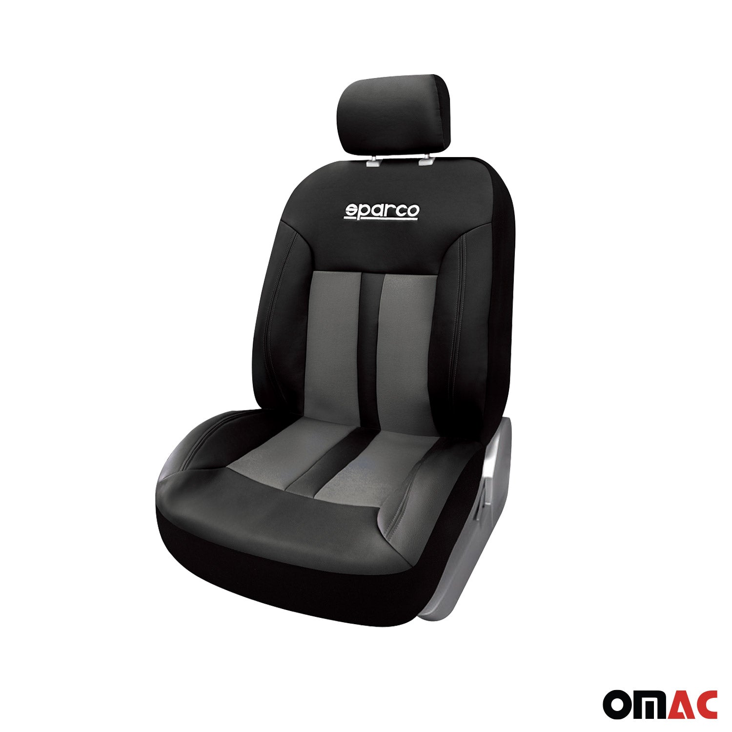 Sparco Funda de Asiento Universal Gris Negro delanteros azules 2Pza