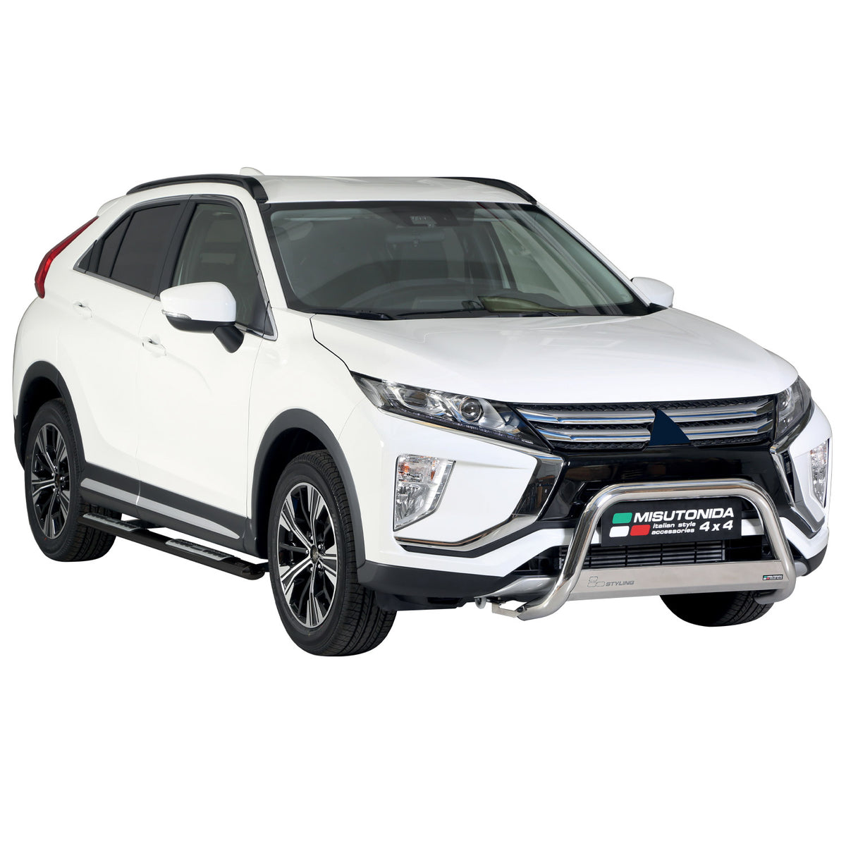 Estribos Barras Laterales para Mitsubishi Eclipse Cross 2018-2020 Negro Acero