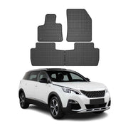 OMAC Alfombrillas De Coche para Peugeot 5008 2017-2025 Negro Goma 4Pza