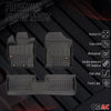 OMAC Premium Alfombrillas De Coche para Toyota Yaris 2011-2019 Negro TPE Goma 3x