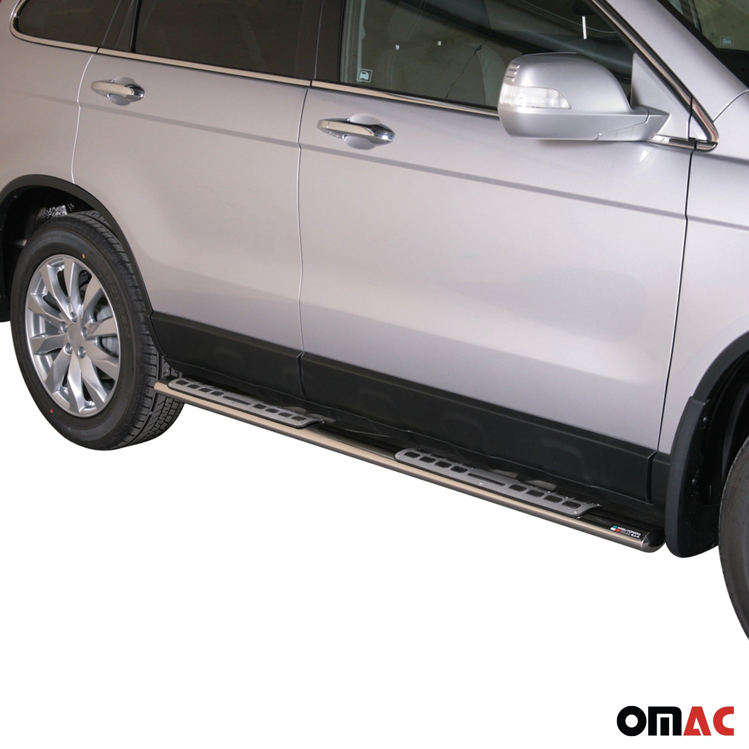 Par de Estribos Barras Laterales para Honda CR-V 2010-2012 Plata Acero 2x