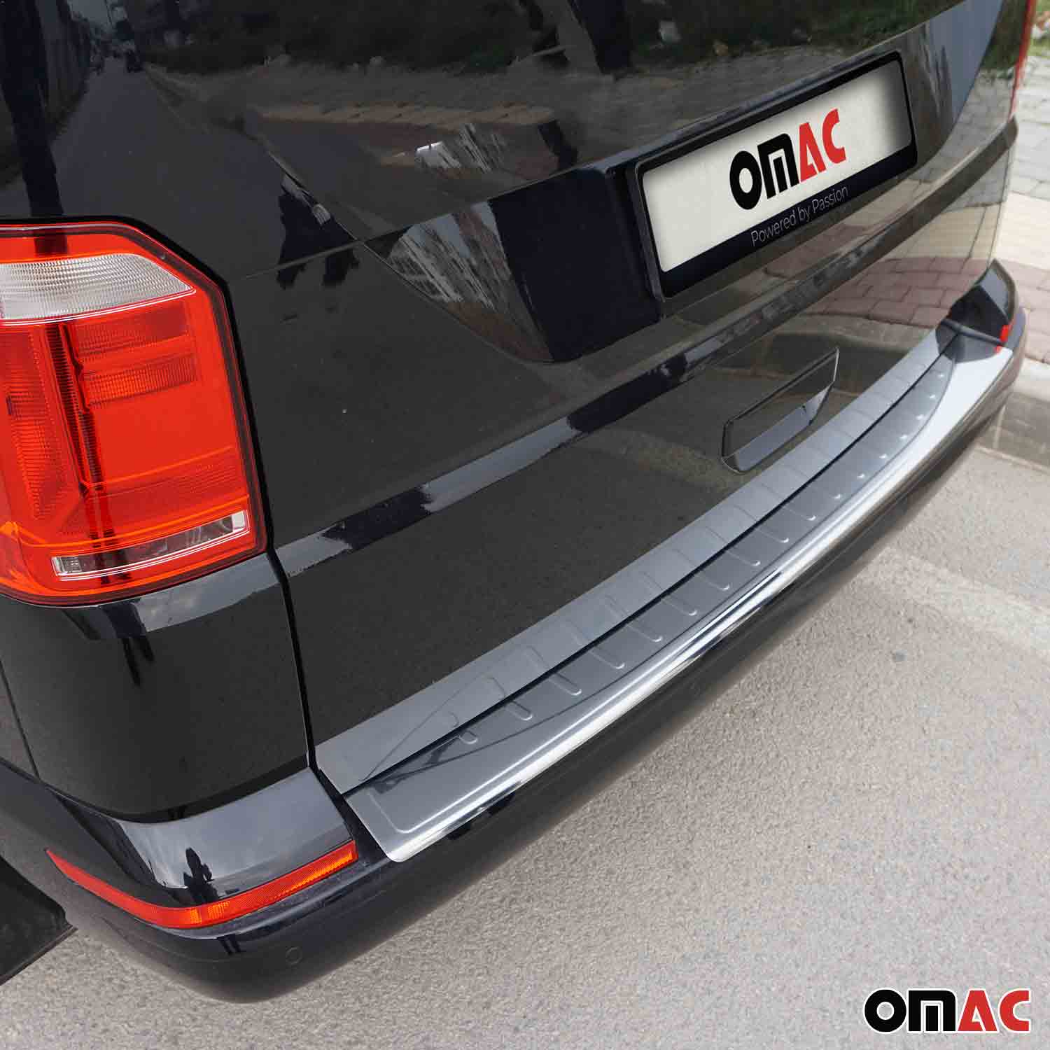 Protector Parachoques para VW T6 T6.1 Transporter 2015-24 Brillante Plata Acero