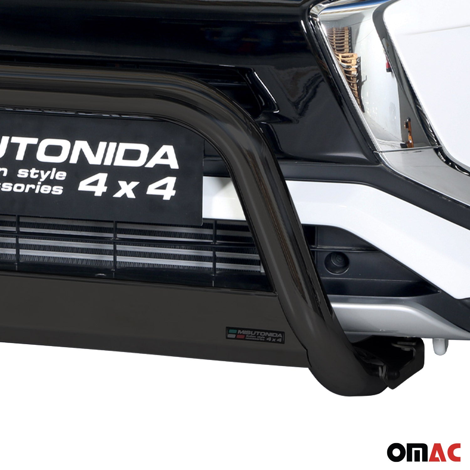 Bull Barra Frontal para Mitsubishi Eclipse Cross 2018-2020 Negro Acero