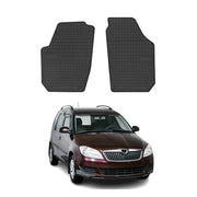 OMAC Alfombrillas De Coche para Skoda Roomster Praktik 2007-2015 Negro Goma 2Pza