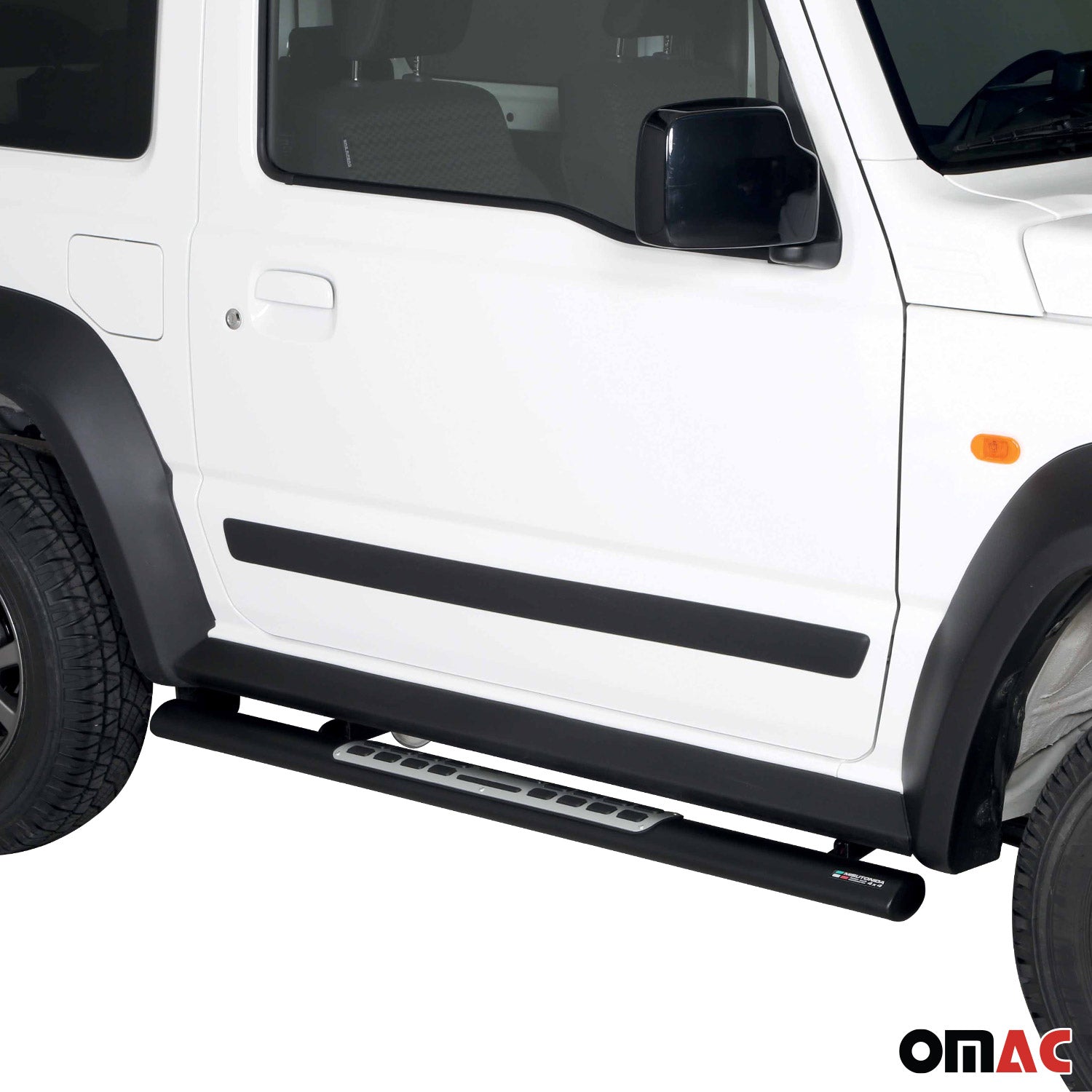 Par de Estribos Barras Laterales para Suzuki Jimny 2018-2025 Negro Acero