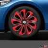 Sparco Tapacubos 15 Pulgadas Universal Negro Rojo Carbono ABS Plástico