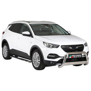Bull Barra Frontal para Opel Grandland X Plata Brillante Acero 1Pza