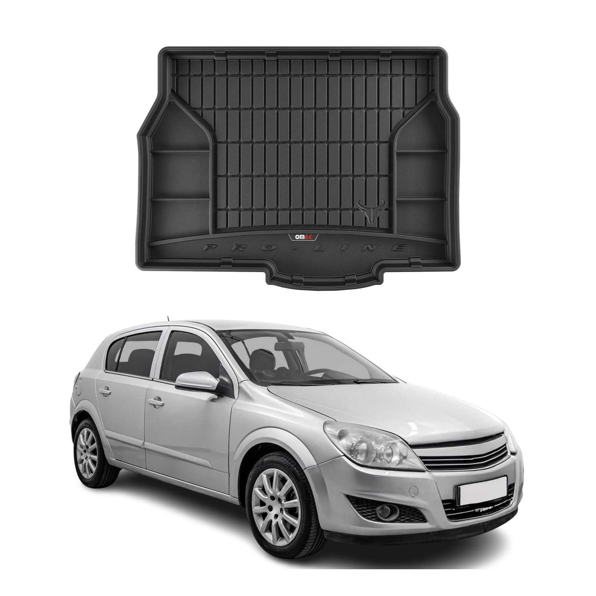 OMAC Premium Bandeja Maletero Alfombrilla para Opel Astra H Hatchback 2004-2014