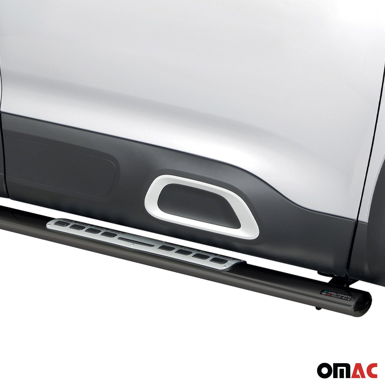 Par de Estribos Barras Laterales para Citroen C5 Aircross 2018-2022 Negro Acero