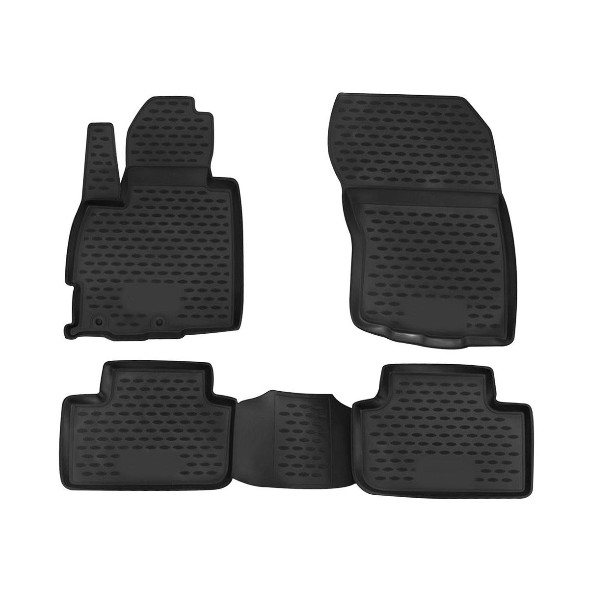 OMAC Alfombrillas De Coche para Mitsubishi ASX 2010-2024 Negro Goma TPE 4Pza