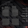 OMAC Premium Alfombrillas De Coche para Seat Leon 1999-2005 Negro TPE Goma 4Pza