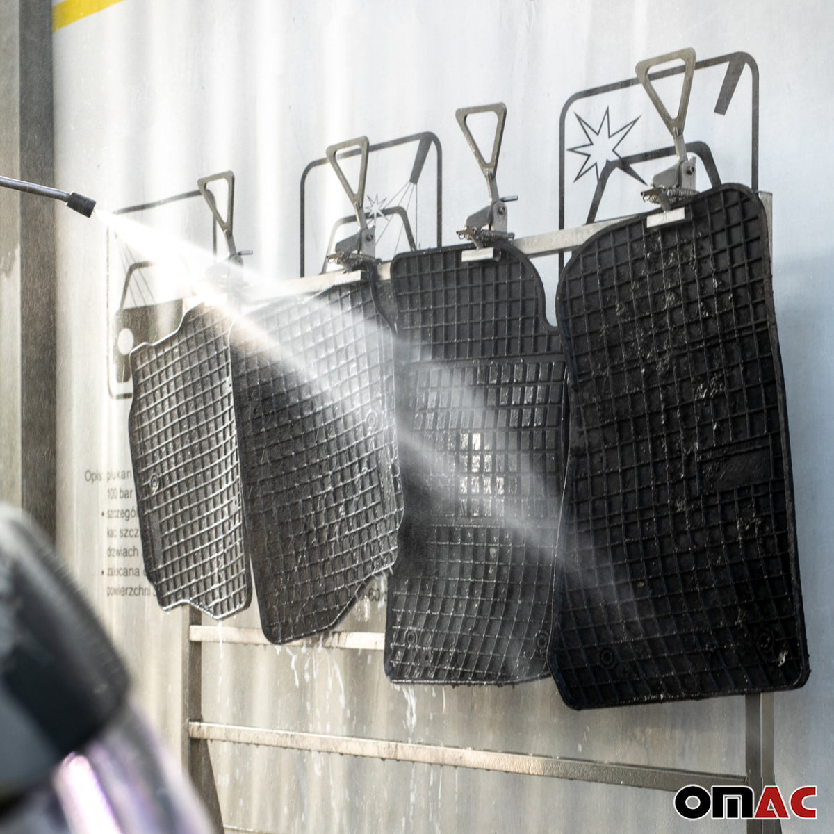 OMAC Alfombrillas De Coche para Ford Transit Custom I 2017-2023 Goma 3x