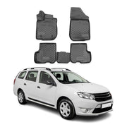 OMAC Alfombrillas De Coche para Dacia Logan MCV2 2013-2016 Negro Goma TPE 4Pza