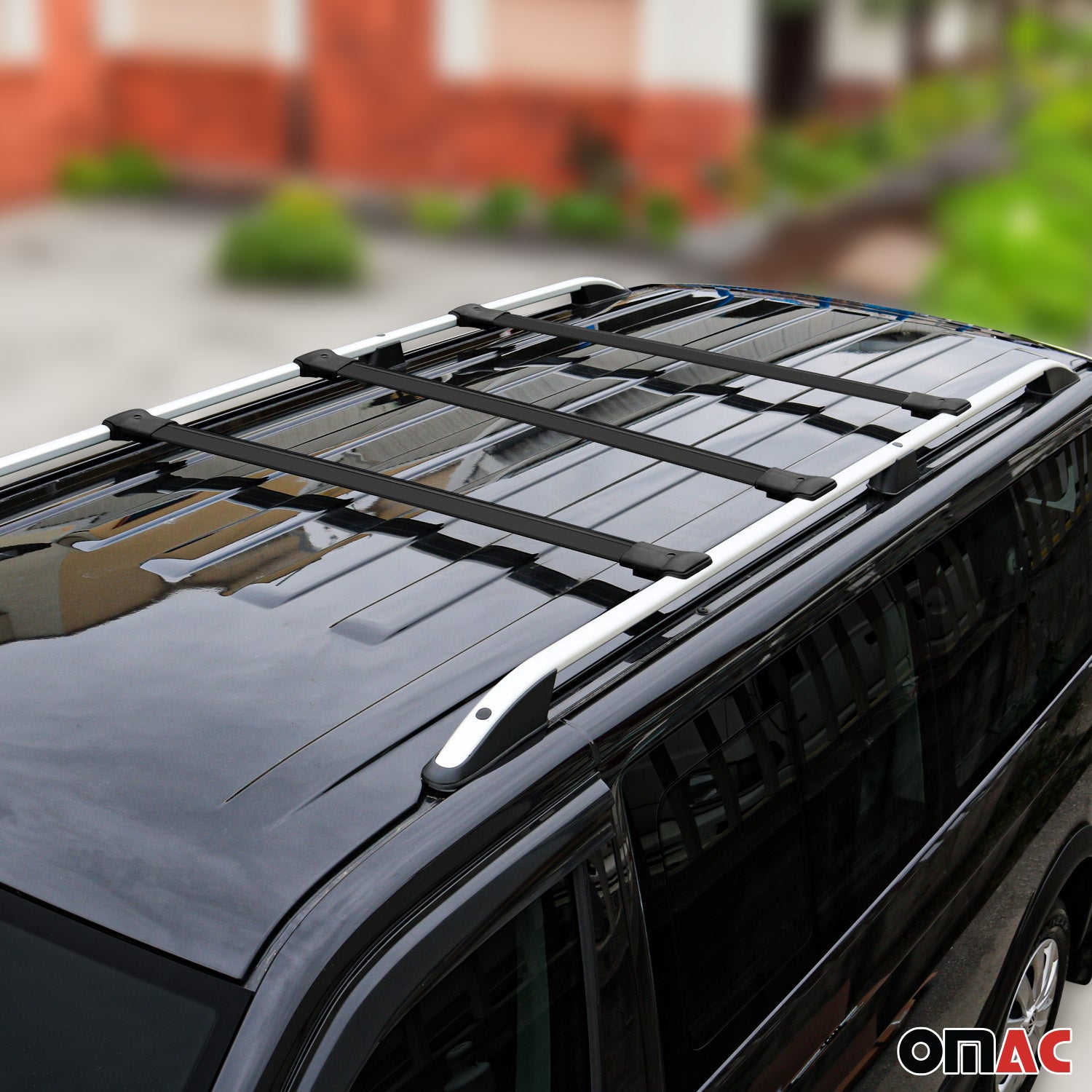 Portaequipajes Barras de Techo para Opel Vivaro 2014-2019 Negro Aluminio 3Pza