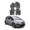 OMAC Alfombrillas De Coche para Honda Jazz 2007-2014 Negro Goma 4Pza