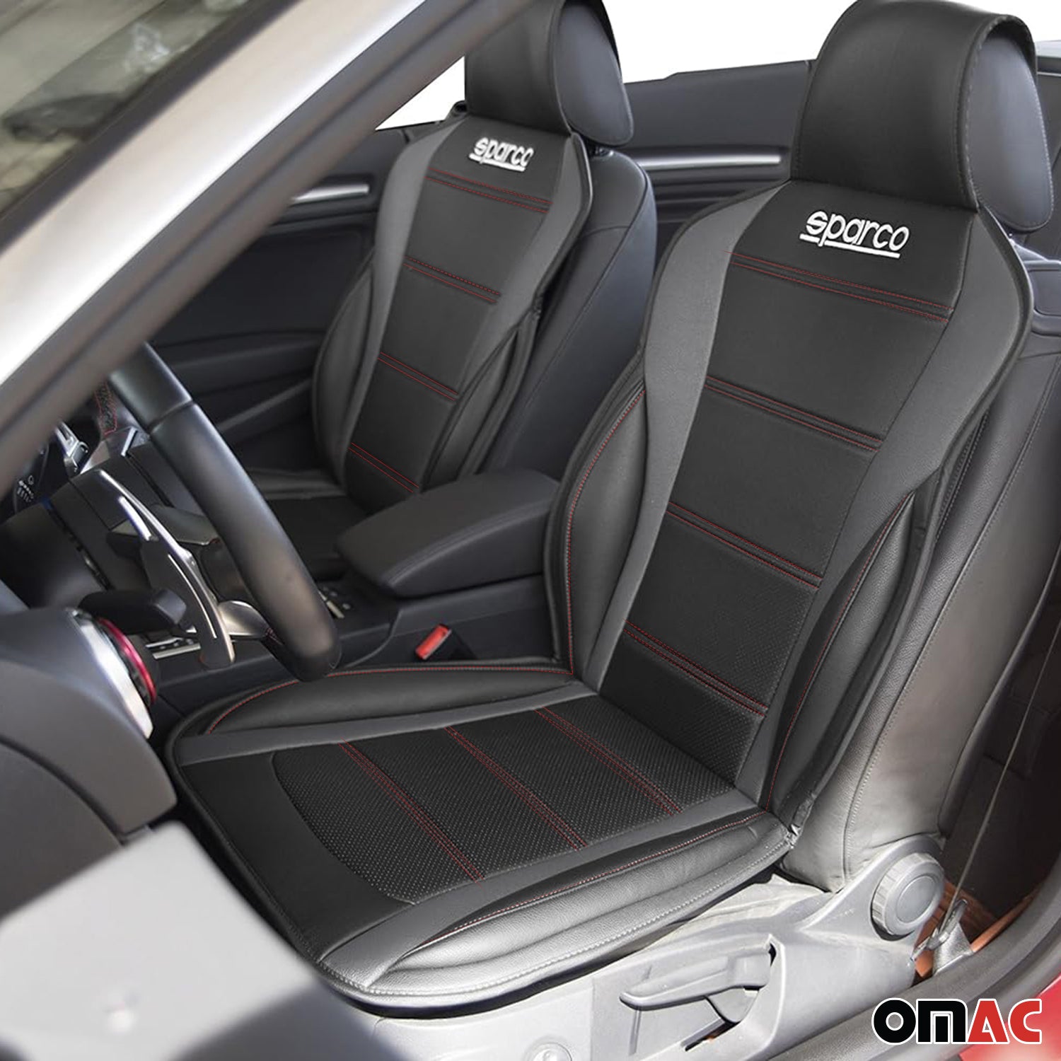 Sparco Funda de Asiento para Automóvil Universal Negro Gris