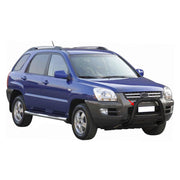 Bull Barra Frontal para Kia Sportage 2004-2008 Negro Brillante Acero