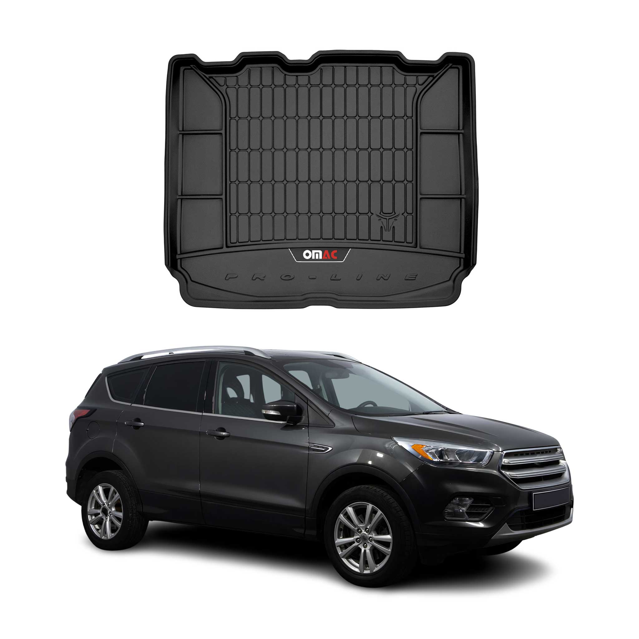 OMAC Premium Bandeja Maletero Alfombrilla para Ford Kuga 2013-2019 Negro